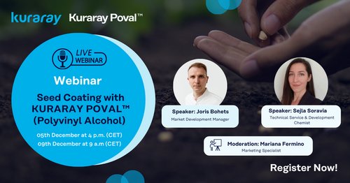 Webinar Announcement – Seed Coating with KURARAY POVAL™ 
