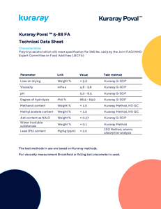 Technical Data Sheets Kuraray Poval™ 5-88 FA