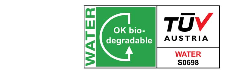 TÜV AUSTRIA OK biodegradable water