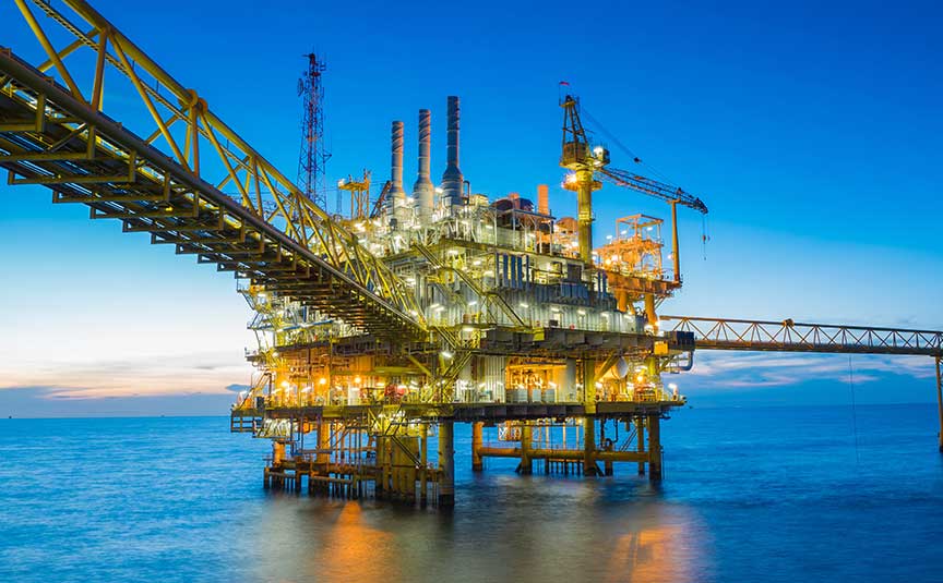 oil and gas production platform , oil drilling