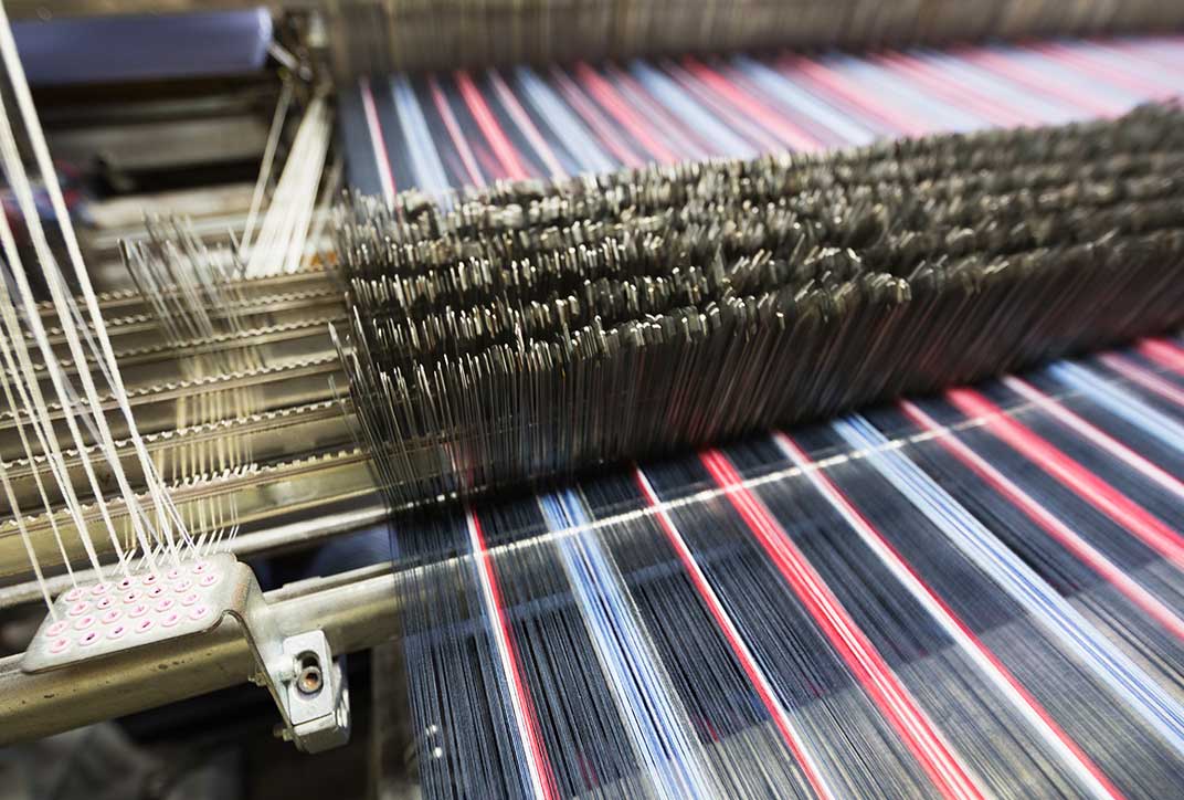 weaving looms, textile production