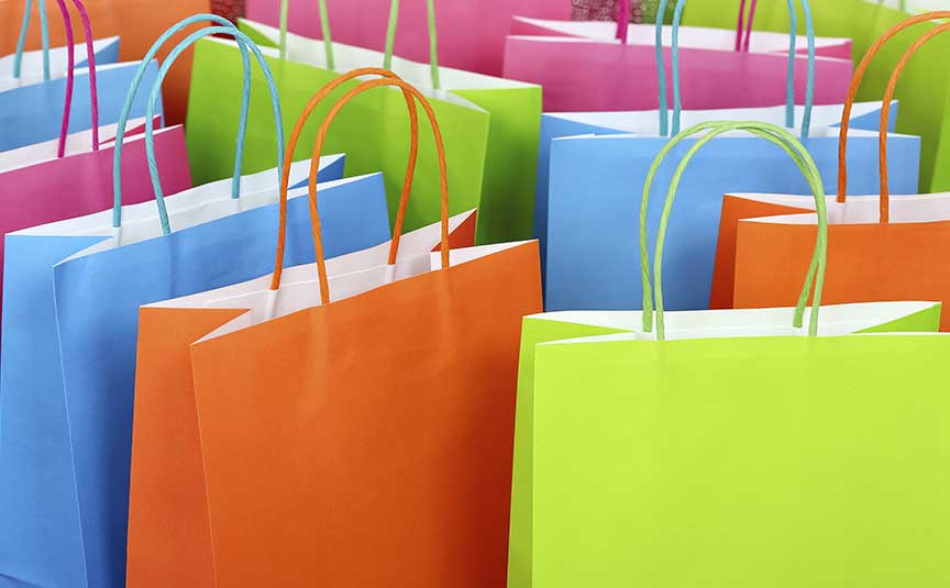 Elvanol™; colourful paper bags