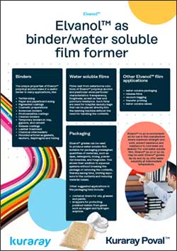 Elvanol™ as Binder Water-soluble Film Former