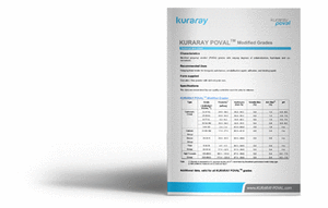 [Translate to Französisch:] Technical Data Sheets Kuraray Poval™ Modified Grades
