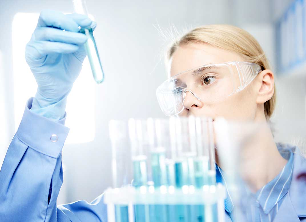 Young woman working in laboratory