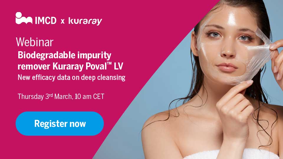 Webinar IMCD x Kuraray Biodegradable impurity remover Kuraray Poval™ LV